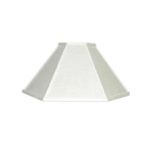 White Linen Chimney Lampshade, 12 inch base